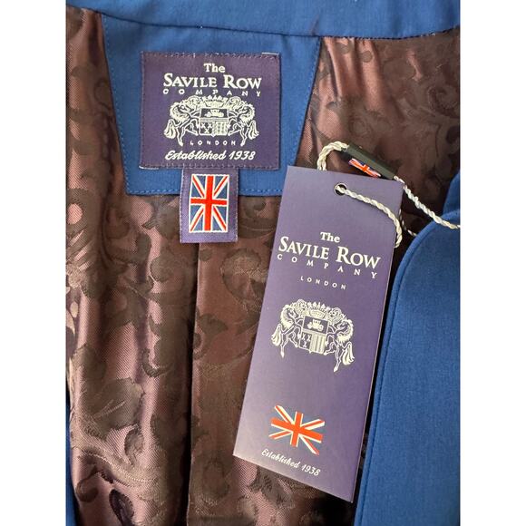 THE SAVILLE ROW Men's Hoxton Two Button Notch Lapel Slim Fit Jacket Size 44R - Picture 3 of 6